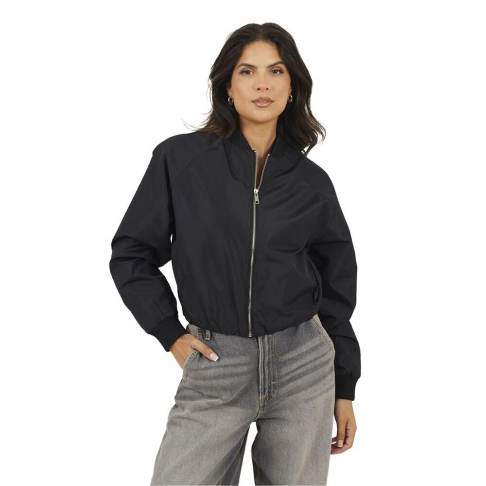 Brave Soul Womens/Ladies Bomber Jacket / Black